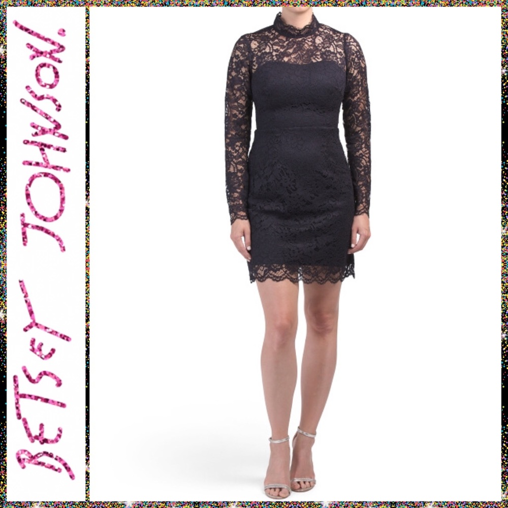 Navy Betsey Johnson Lace Cocktail Dress 🆕